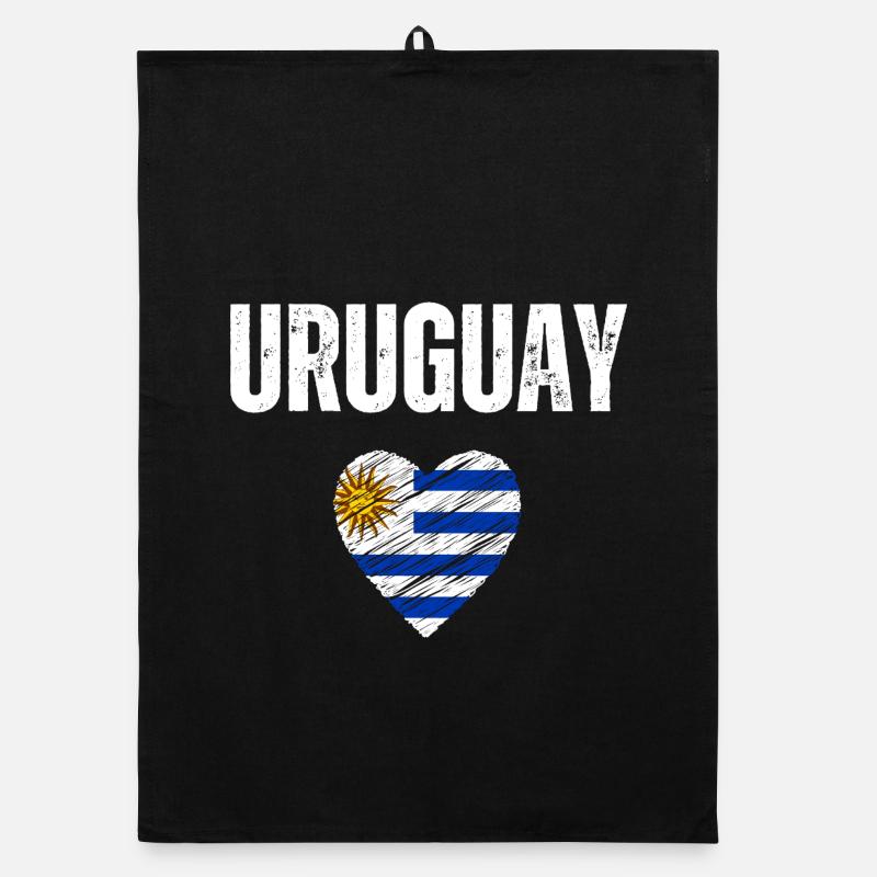 J’adore l’Uruguay, drapeau de l’Uruguay Torchon bio