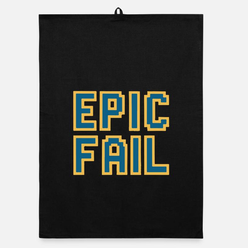 Epic fail - retro 8-bit gaming meme Organic dish towel