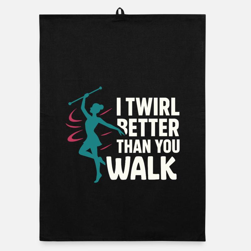 Bâton Twirler Majorette Captain Squad Club Torchon bio