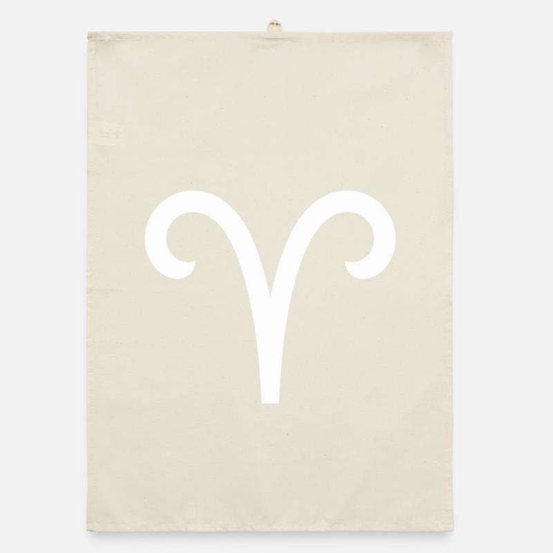 Widder Sternzeichen Symbol Aries Horoskop Widder Organic Geschirrtuch