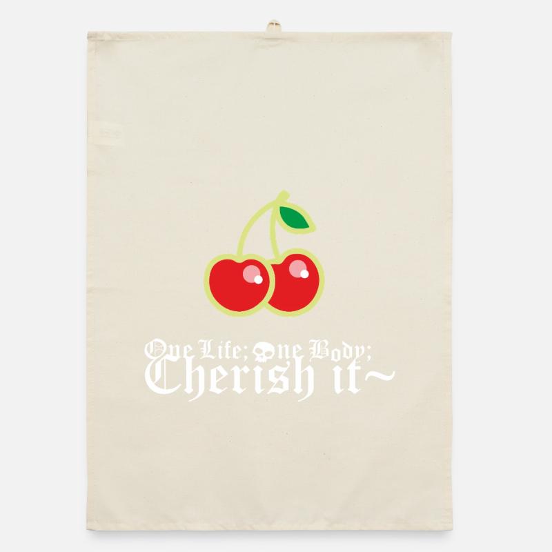 Cherry Organic dish towel