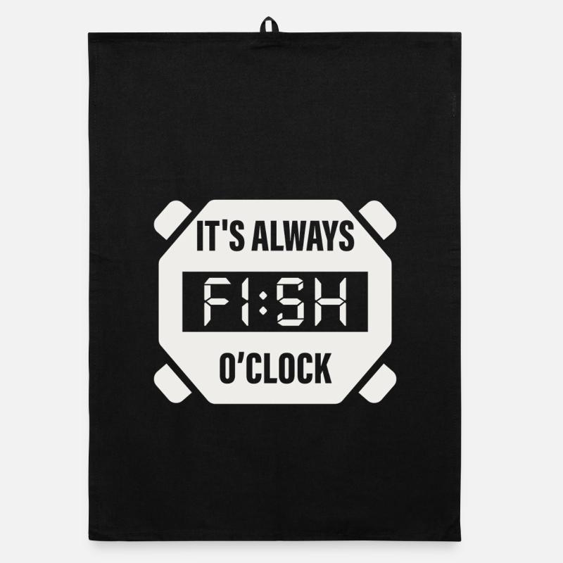 C’est toujours la conception de la pêche Fish O’Clock Torchon bio