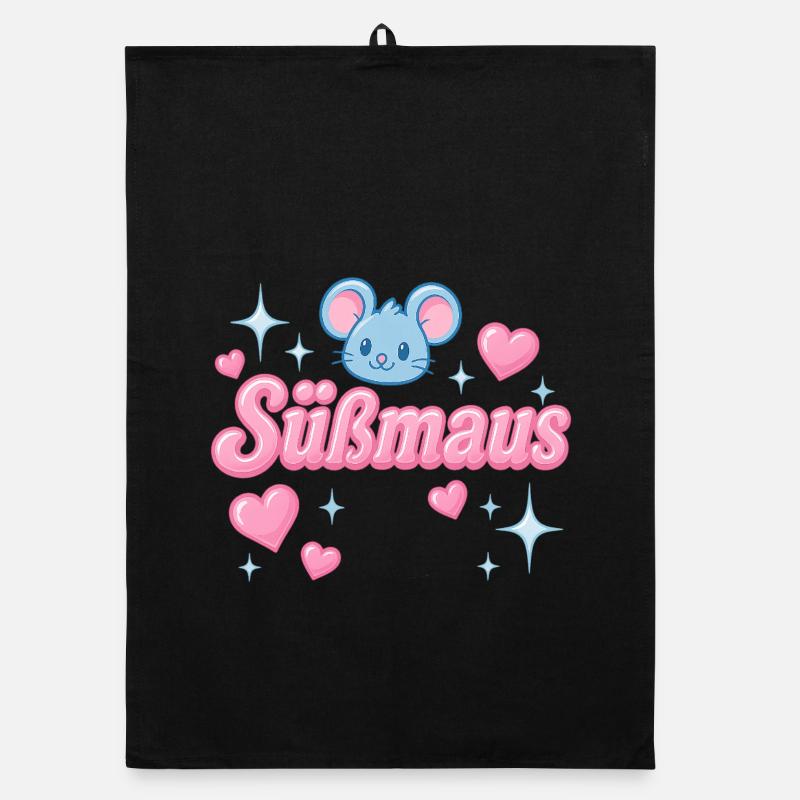 Sweet Mouse - y2K statement design Organic dish towel