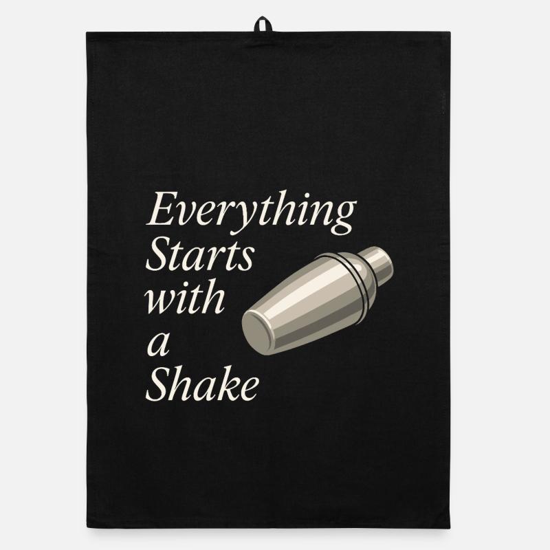 Shaker Stuck Beginner Mixologist Organic dish towel