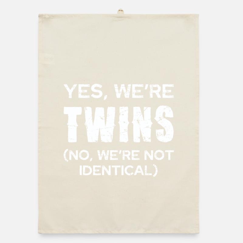 Twin joke: Not identical Organic dish towel