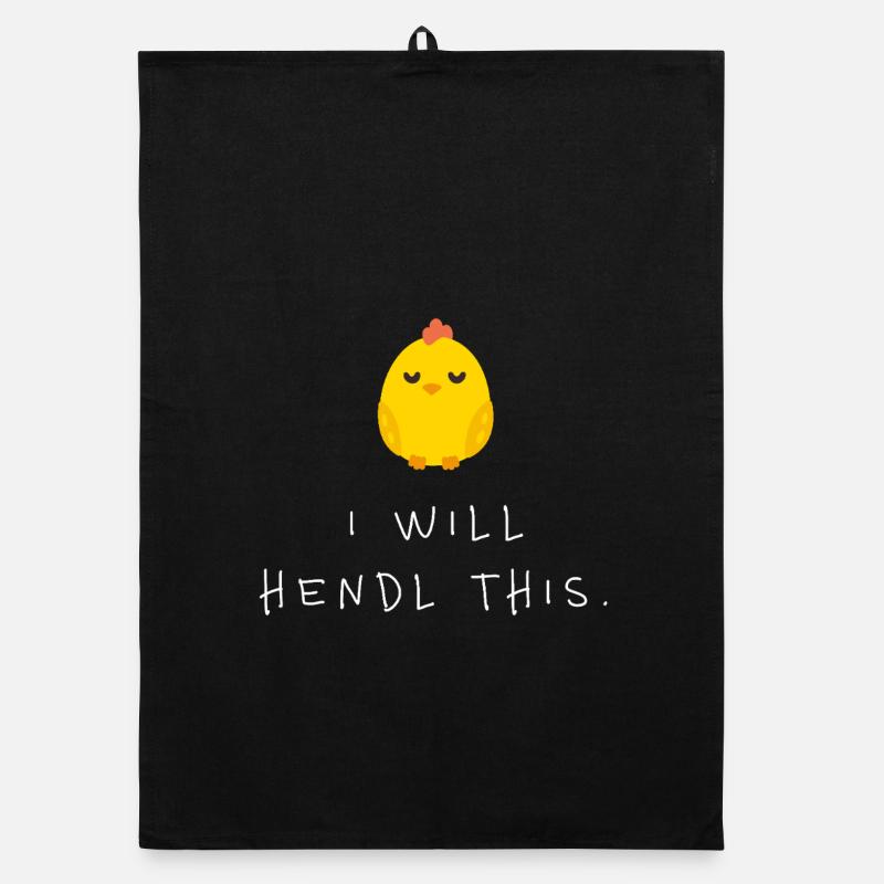 I Will Hendl This Süßes Küken minimalistisch Organic Geschirrtuch