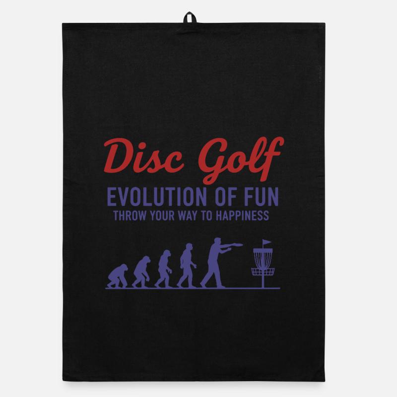 Disc Golf Evolution Of Fun Wirf Dich Zu Organic Geschirrtuch