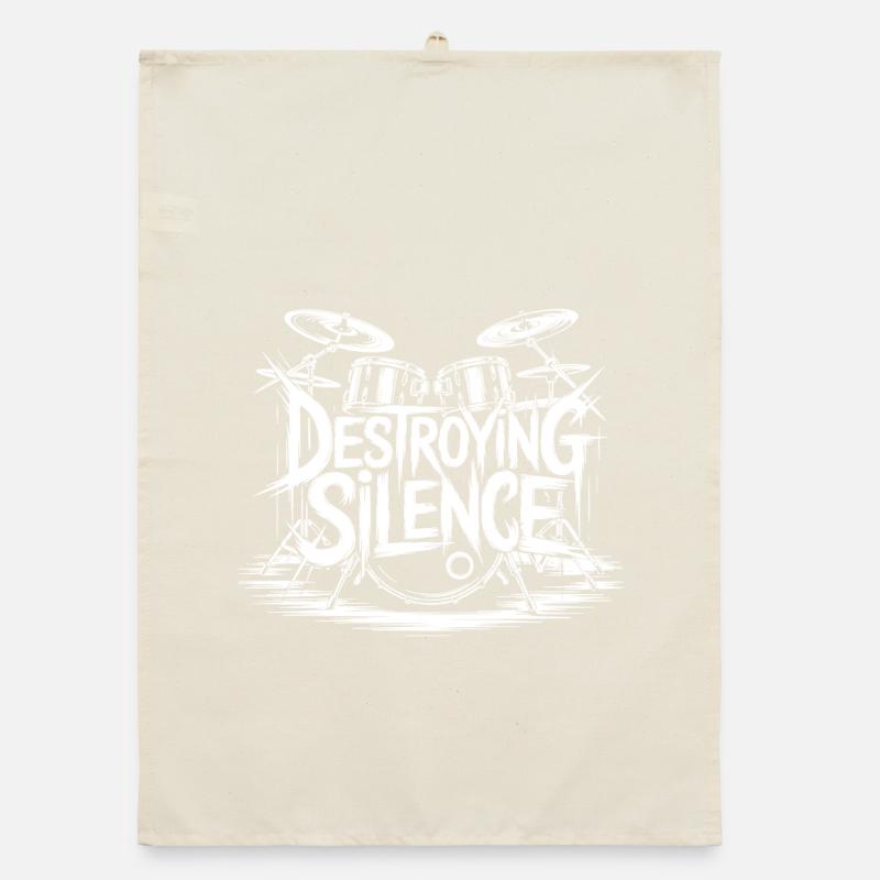 Schlagzeuger Drumset Design Organic Geschirrtuch