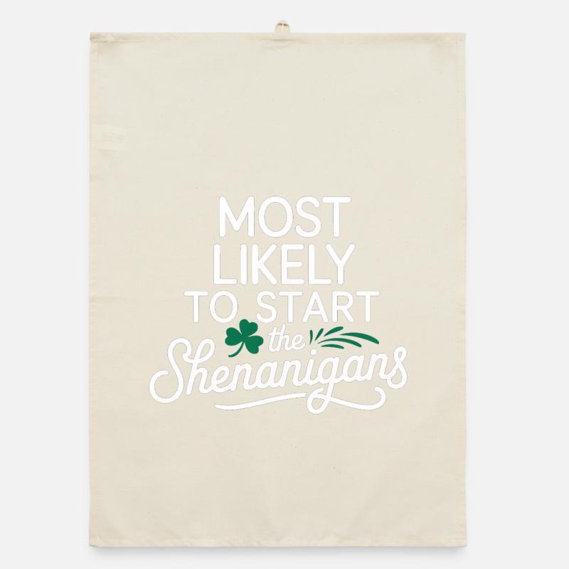 Am ehesten wird er Unfug anfangen Organic Geschirrtuch