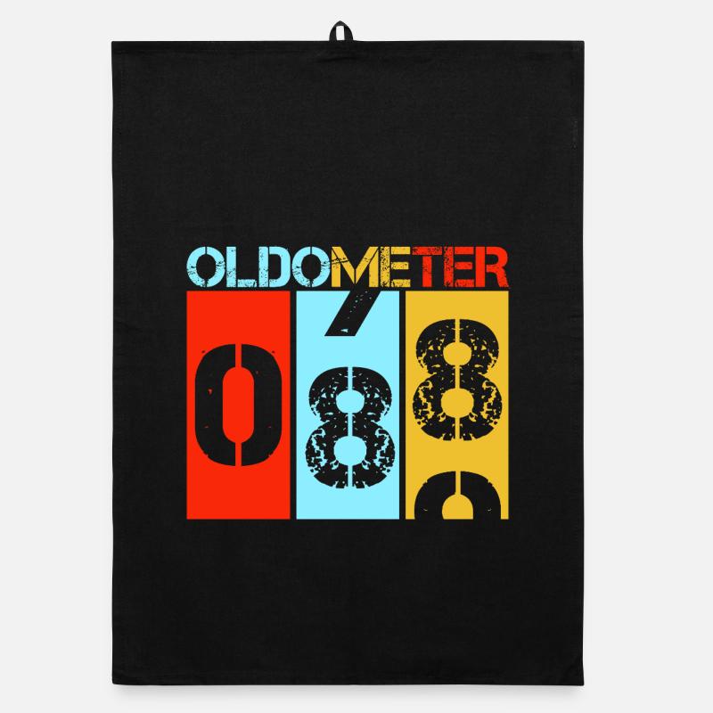 Oldometer 88 Drôle 88e anniversaire rétro Torchon bio