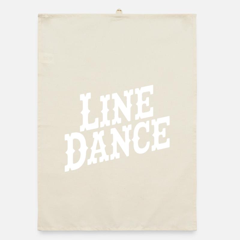 Line Dance Typography Style Organic dish towel