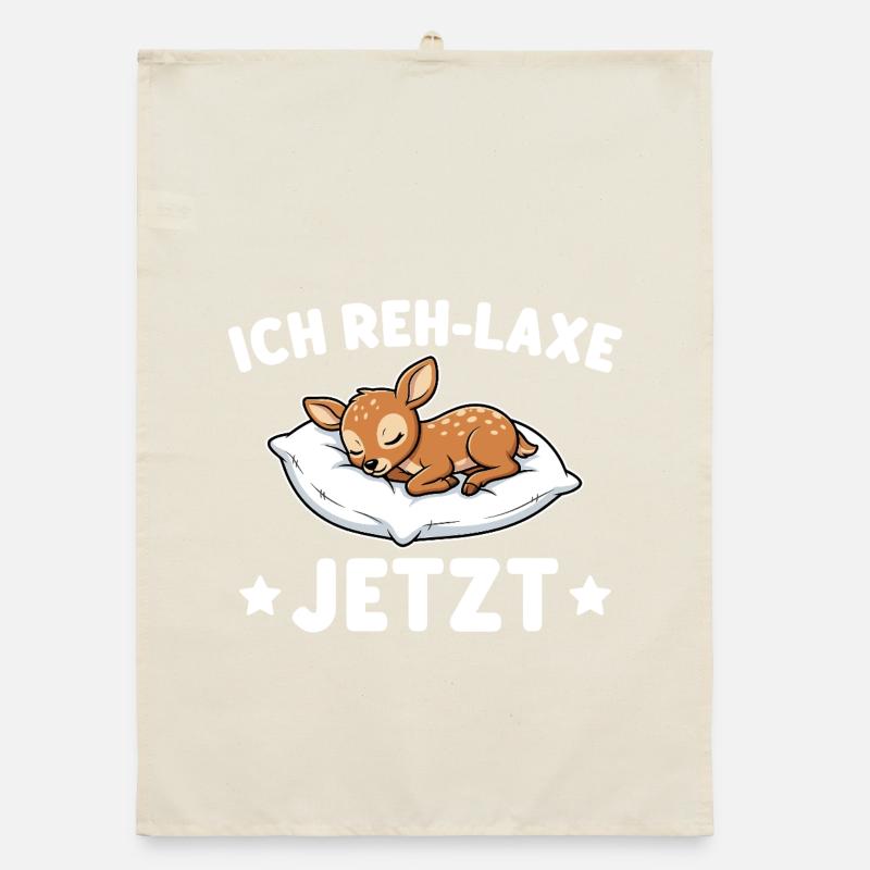 I Deer Laxe Now - Funny Deer Pun Organic dish towel