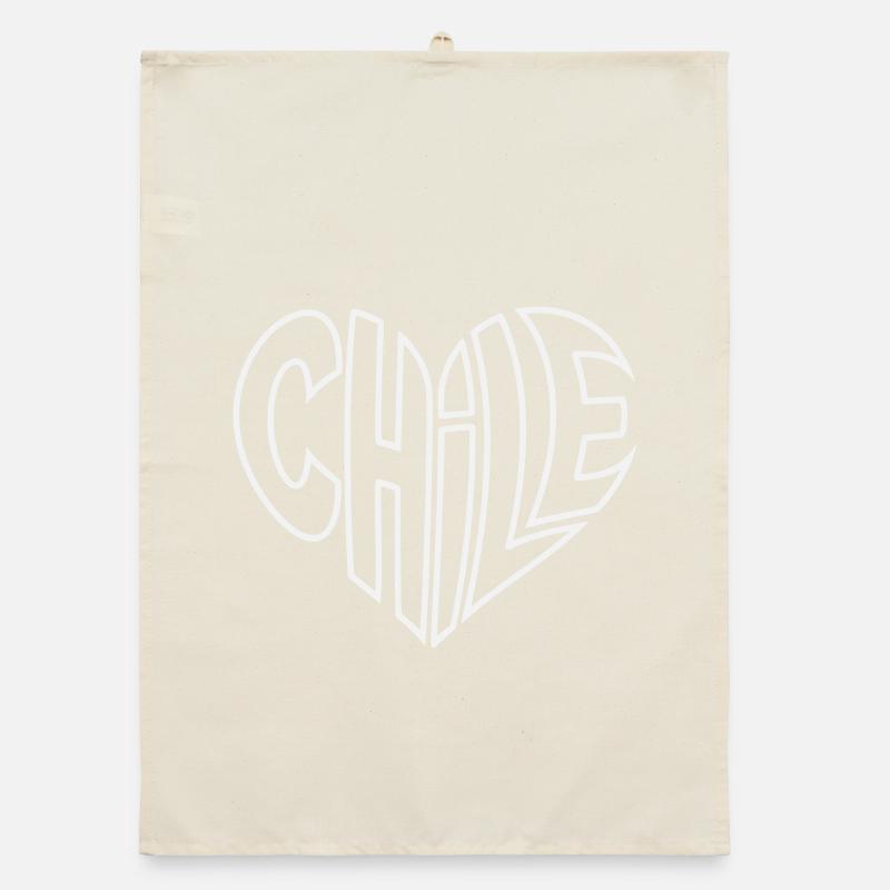 Chile Heart Typo Organic dish towel