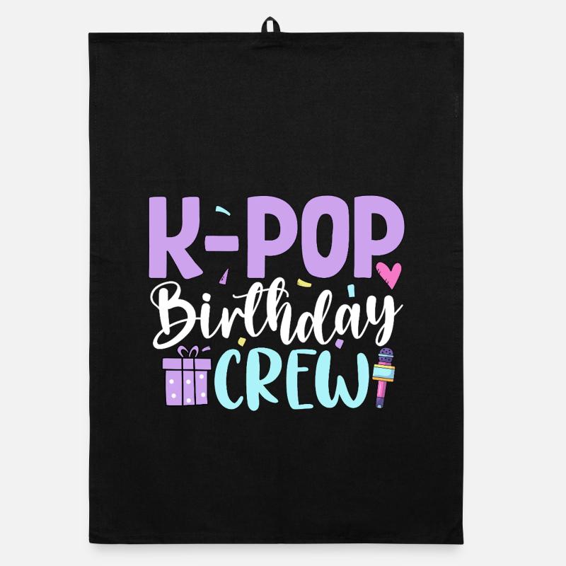 K Pop Birthday Crew Organic Geschirrtuch