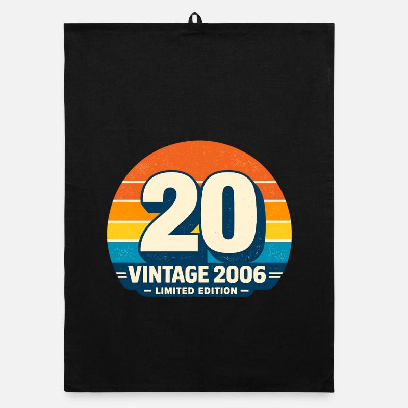 Vintage 2006 Regenbogen Runde Organic Geschirrtuch