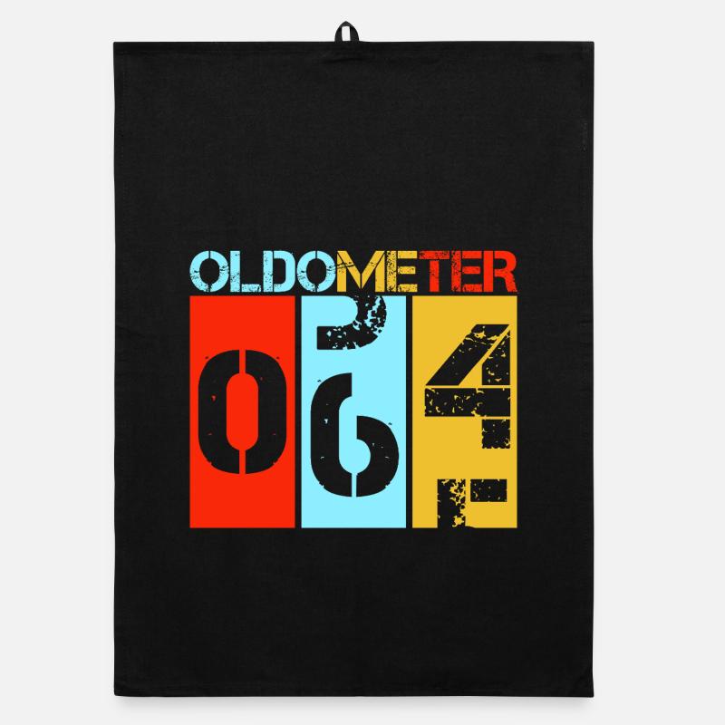 Oldometer 64 Sixty Fourth Birthday Organic dish towel