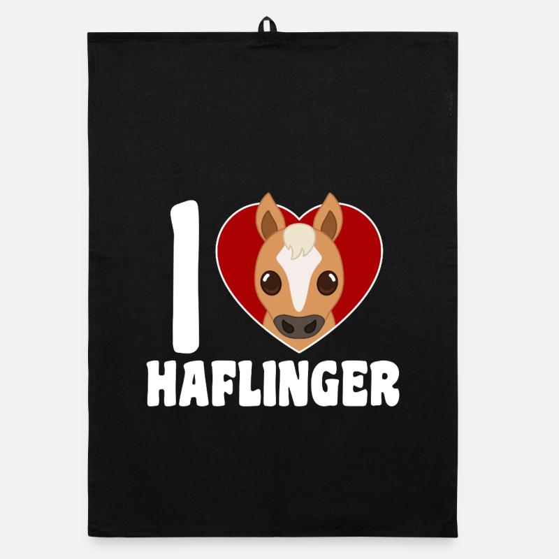 J’adore le cœur Haflinger Torchon bio