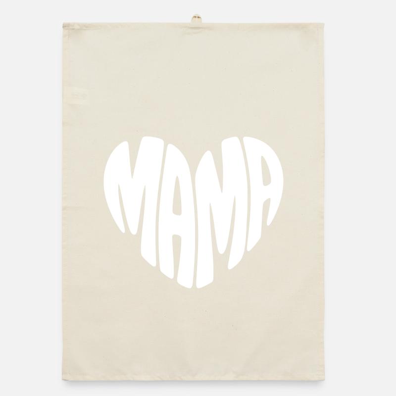 Mama Herz Muttertag Organic Geschirrtuch