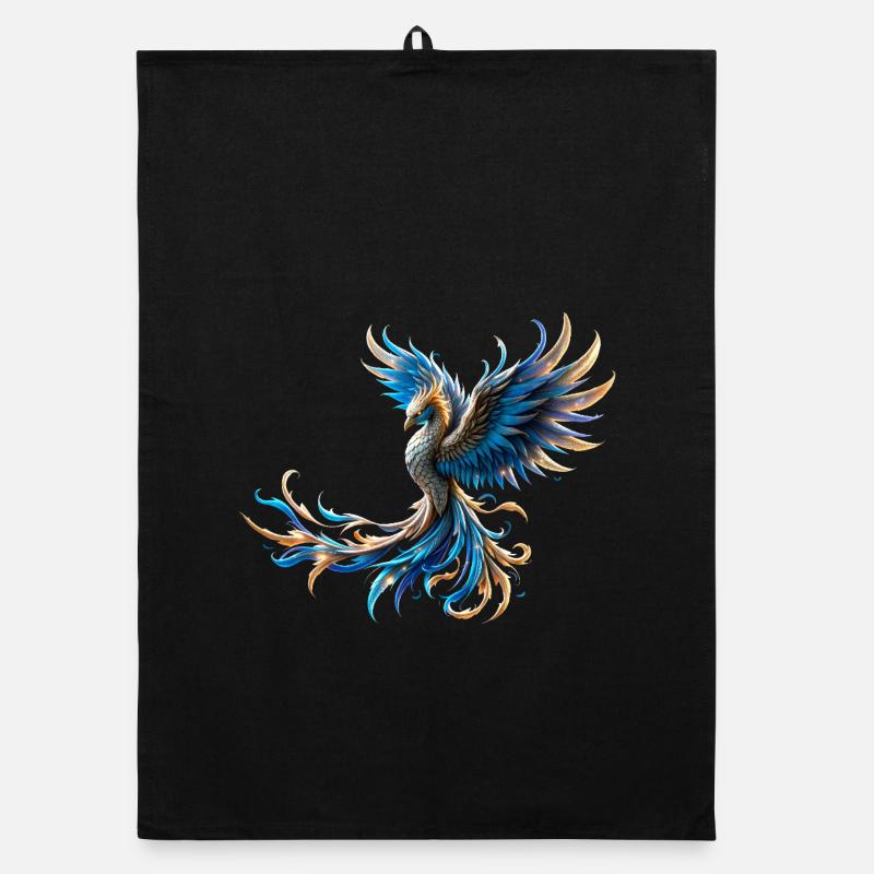 Phénix Bleu Feu Torchon bio