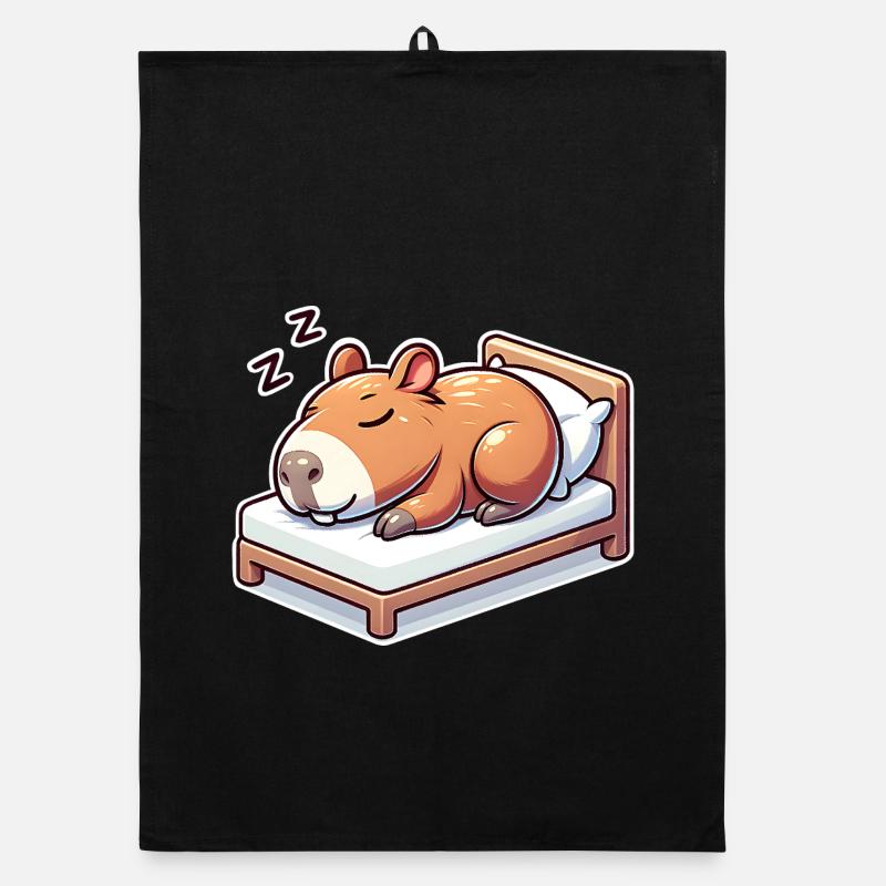 Schlafender Capybara Organic Geschirrtuch
