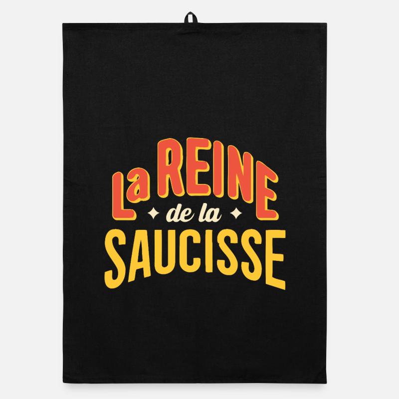 Reine de la Saucisse Retro Torchon bio