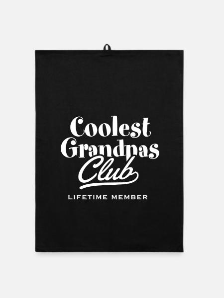 Coolest Grandpas Club - Organic Geschirrtuch - Schwarz - Vorne