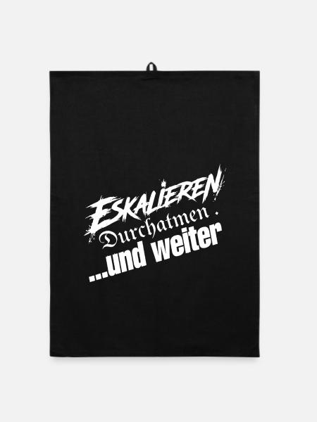 Einfach Weitermachen - Organic Geschirrtuch - Schwarz - Vorne