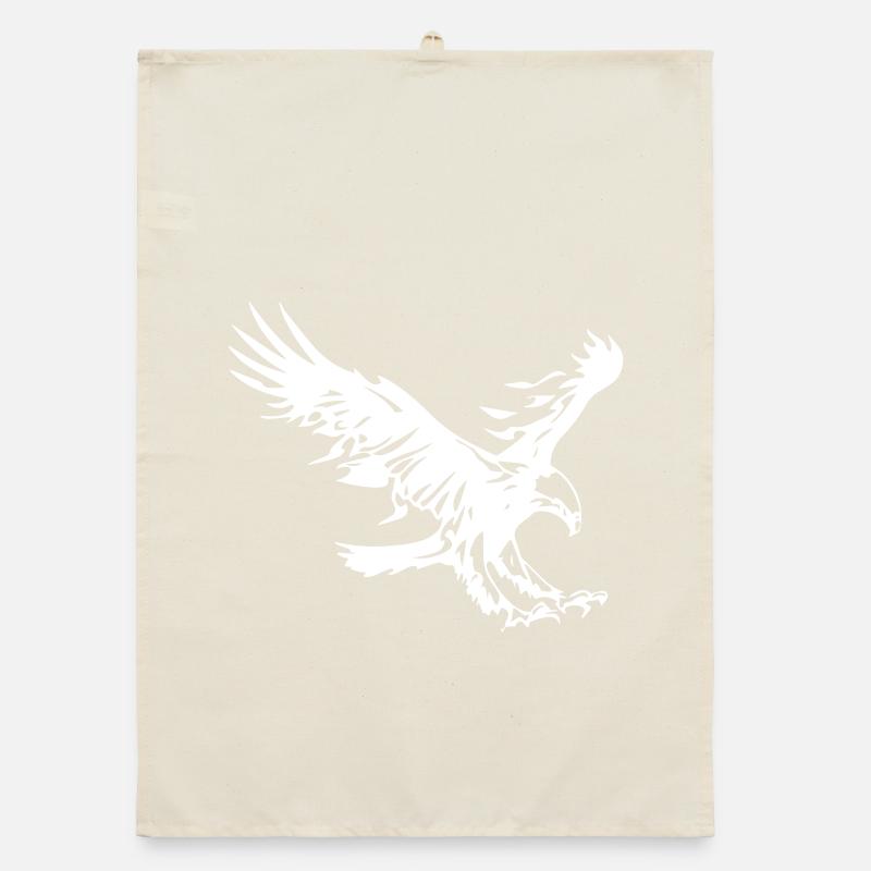 flaming eagle - design Organic dish towel