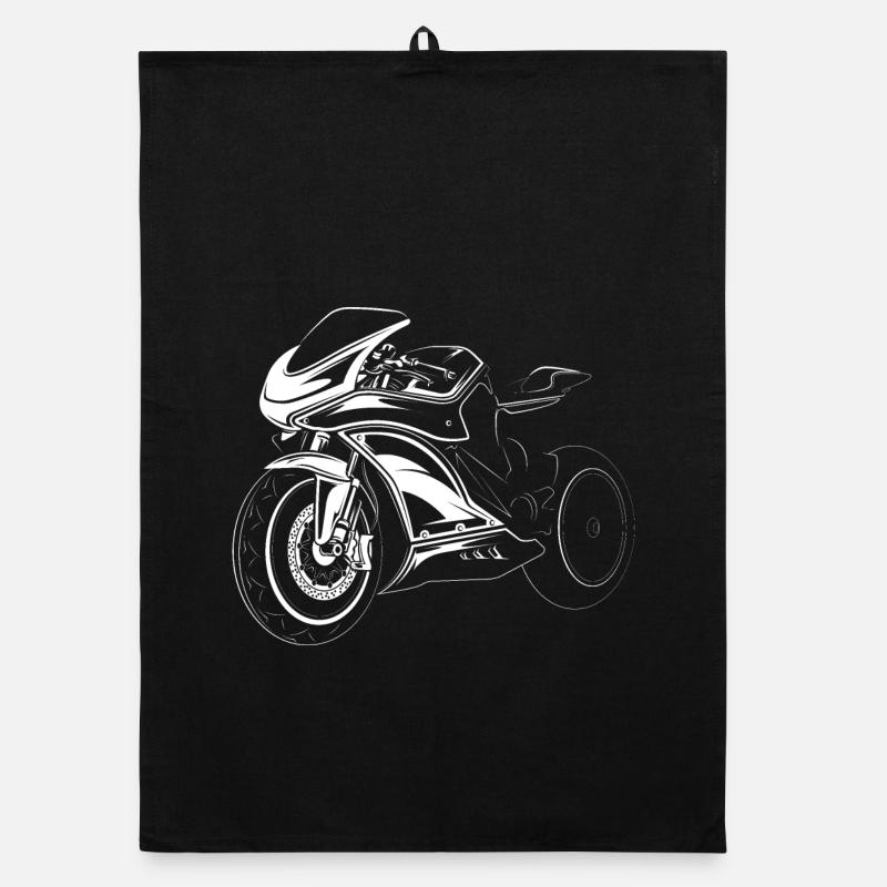 Icône d’illustration de course de motard de course de moto Torchon bio