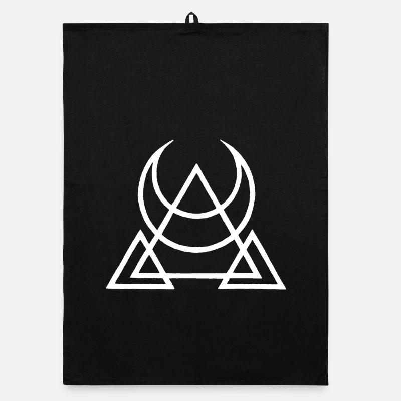 symbole blanc des pyramides égyptiennes Torchon bio