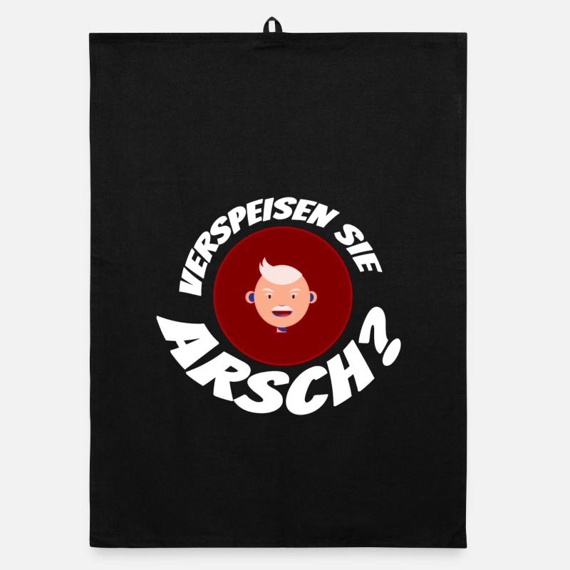Verspeisen Sie Arsch - Lustiges Logo Fun Geschenk Organic Geschirrtuch