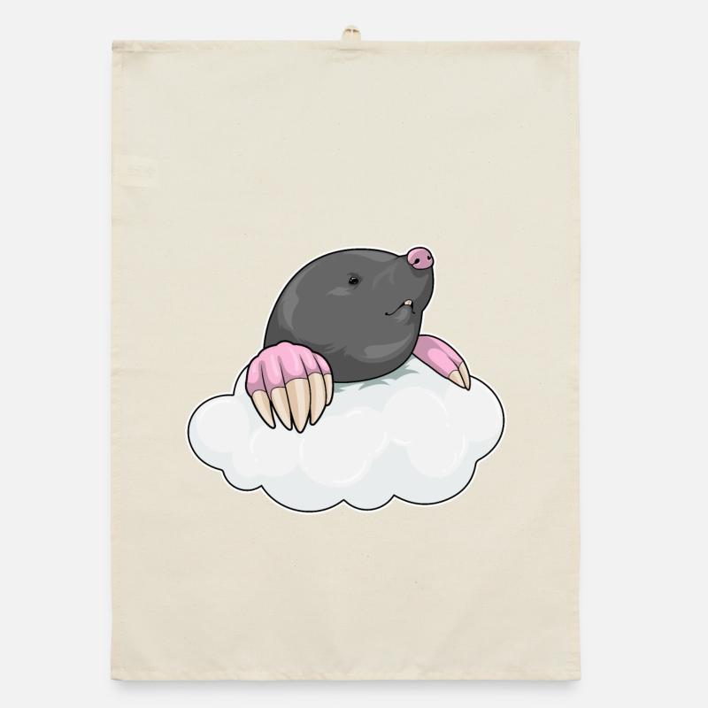 Mole clouds Organic dish towel