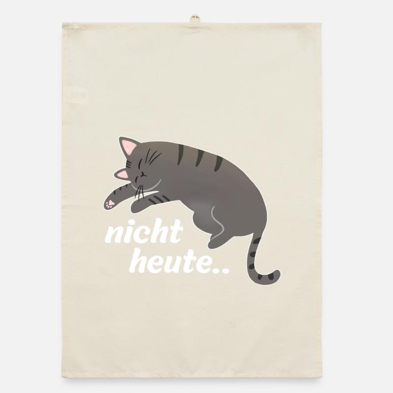 Nicht heute Katze Organic Geschirrtuch