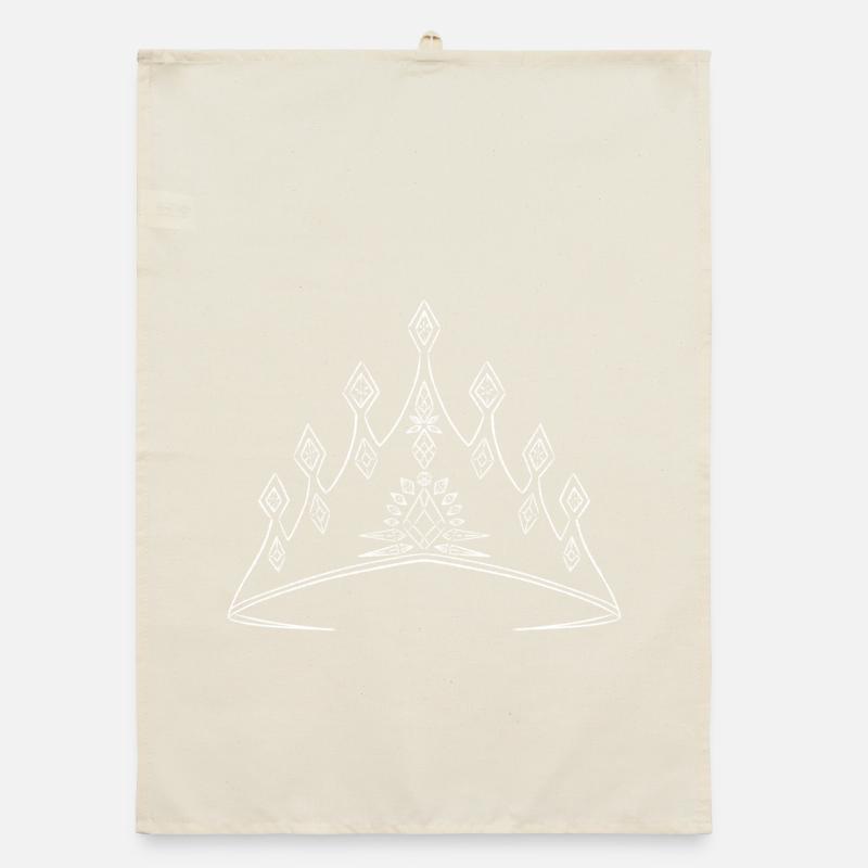 Elegant crown with geometric pattern Organic dish towel