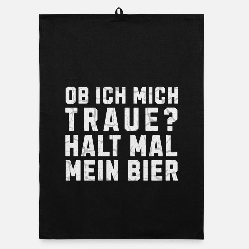 Ob ich mich traue? Halt mal mein Bier Organic Geschirrtuch