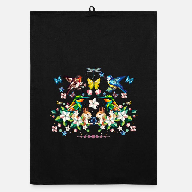 Spring magic as a colourful spring motif Organic dish towel
