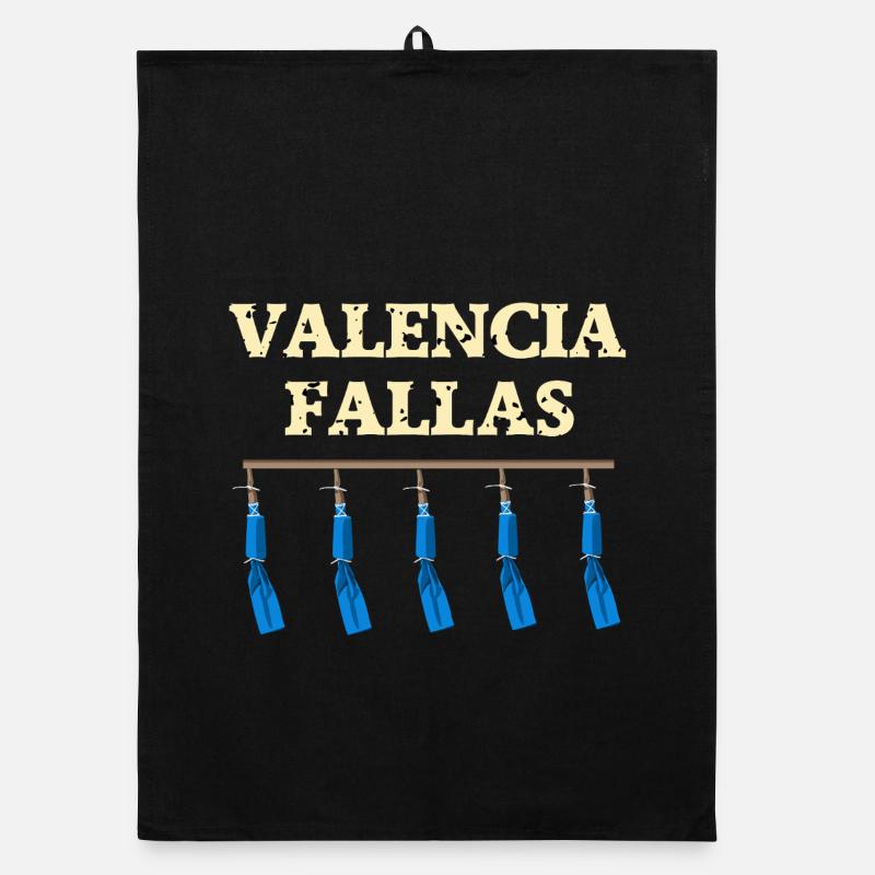 Valencia Fallas Traca Organic Geschirrtuch