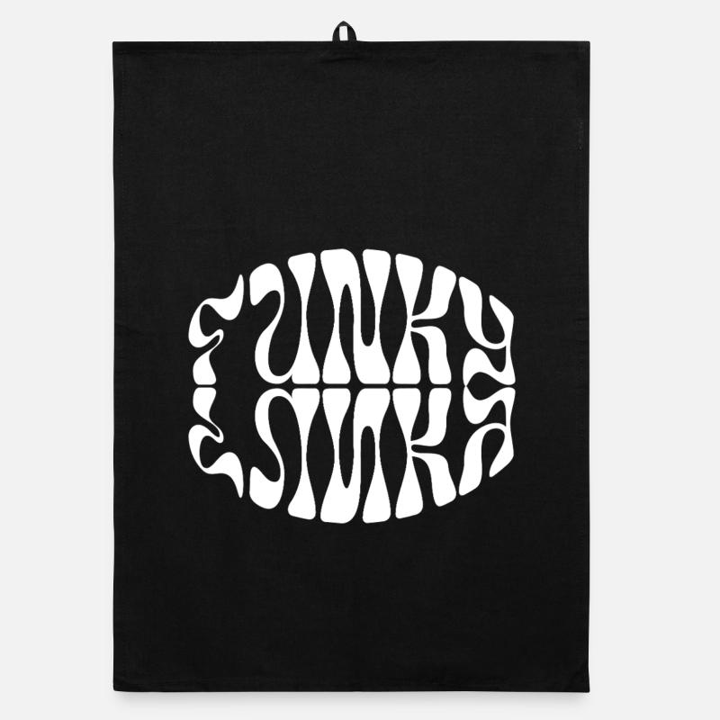 Conception typographique de musique funky - Torchon bio - noir