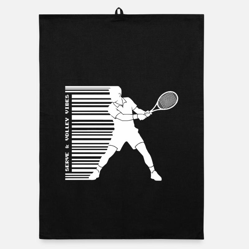 Tennis Silhouette Sweat à capuche chemise code-barres lumineux Torchon bio