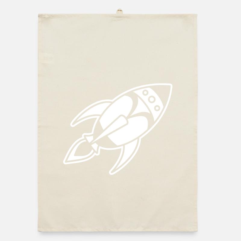 Retro Space Rocket – Space Spaceship Design Organic dish towel