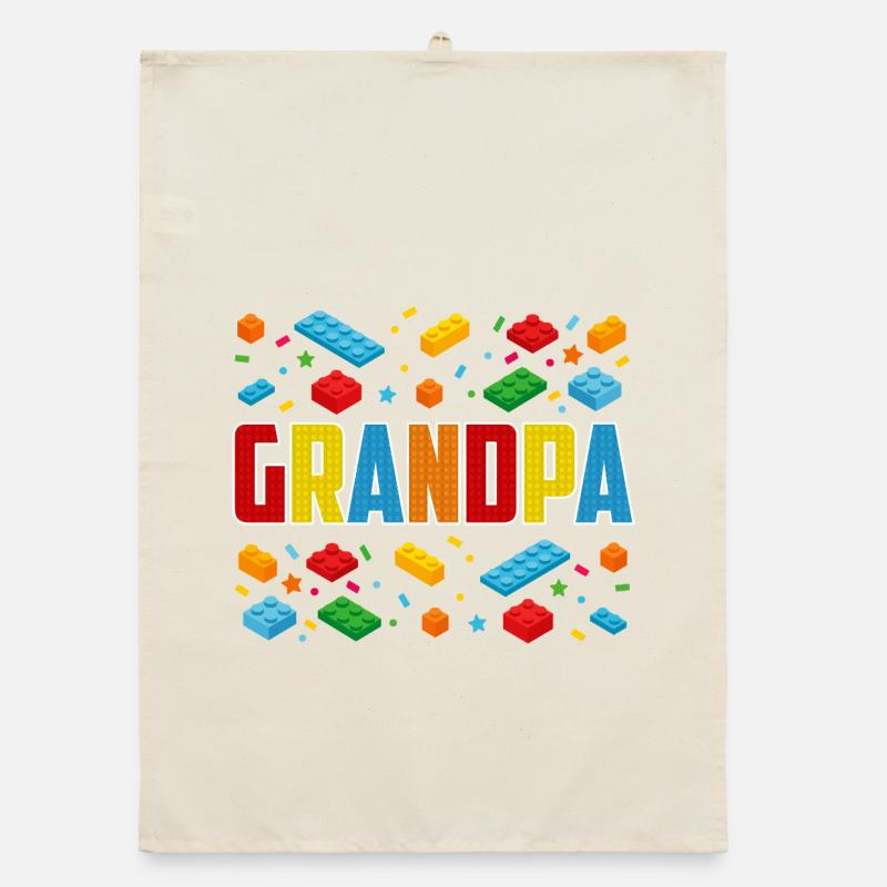 Grand-père brique constructeur de blocs créatifs Torchon bio