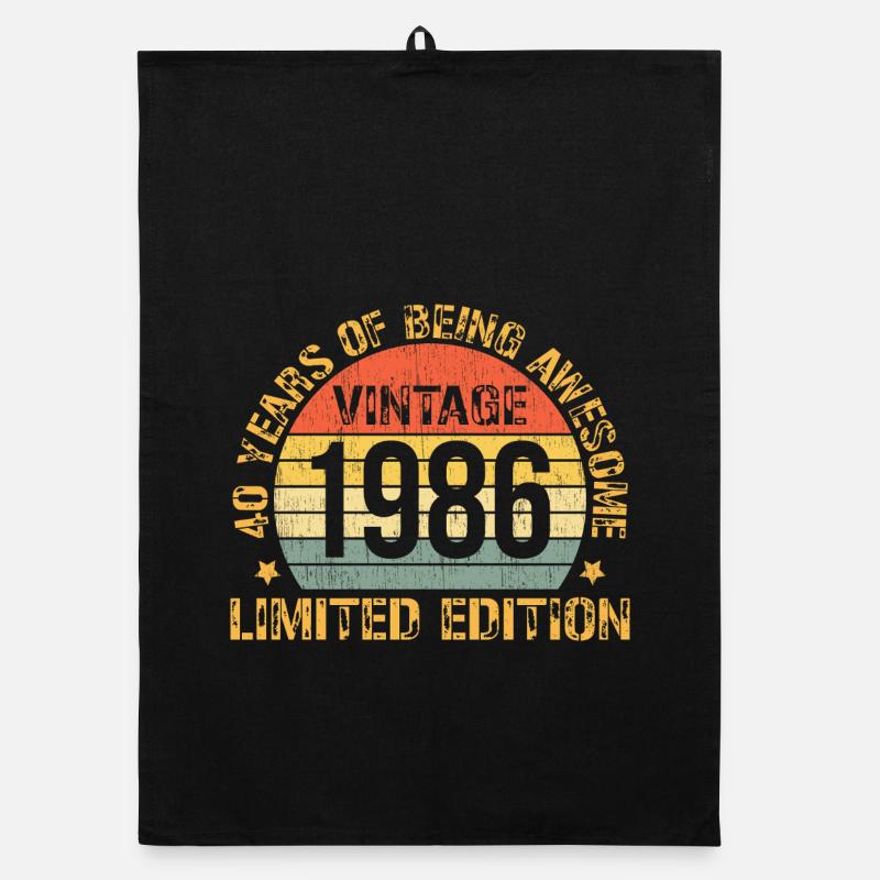 40 Year Birthday Decorations 1985 40th Birthday  Organic Geschirrtuch