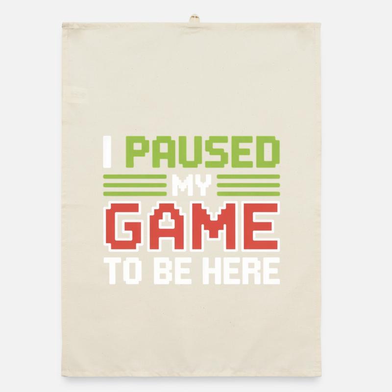 Pause: My game interrupted Organic dish towel