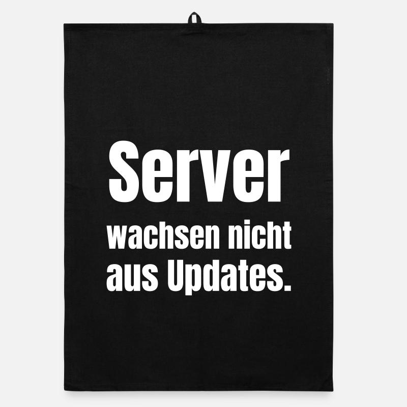 Server wachsen nicht aus Updates. - Organic Geschirrtuch - Schwarz
