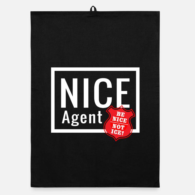 Logo d’agent NICE avec badge statement be nice Torchon bio