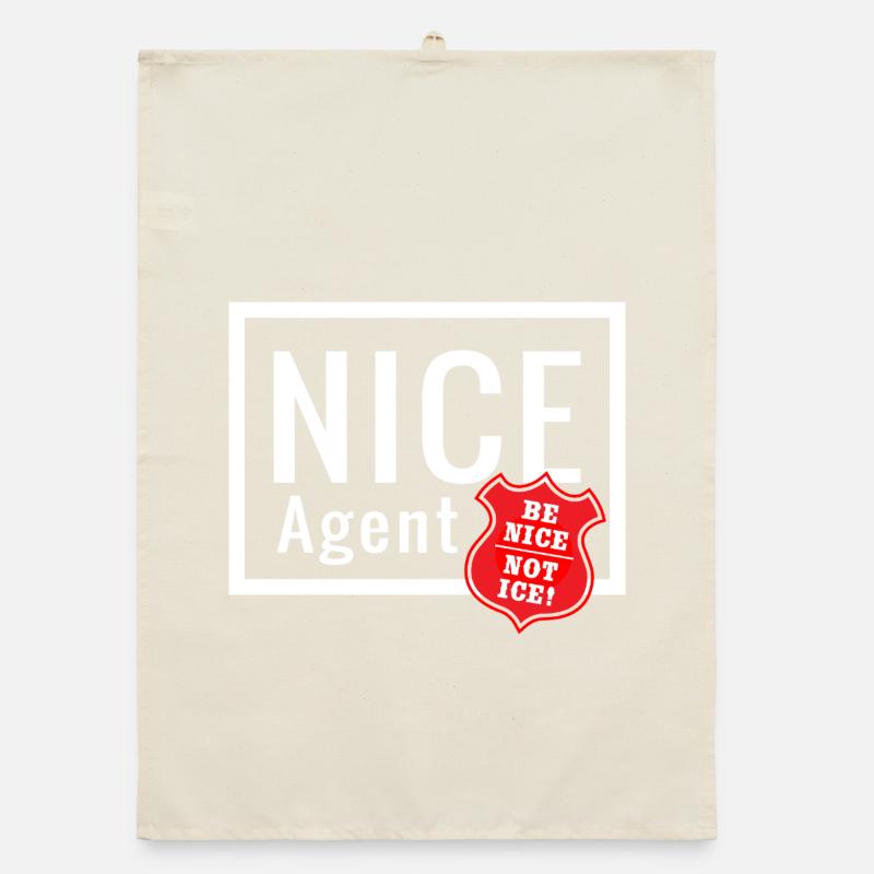 Logo d’agent NICE avec badge statement be nice Torchon bio