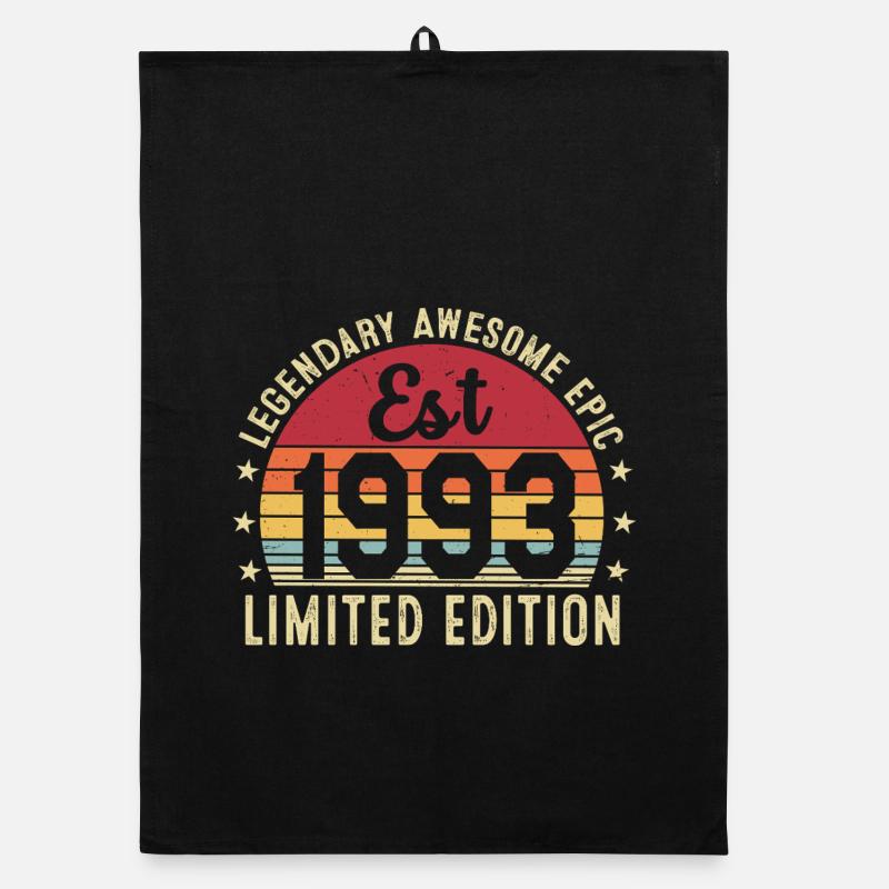 33. Jubiläum – Vintage-Geschenk 1993 Organic Geschirrtuch