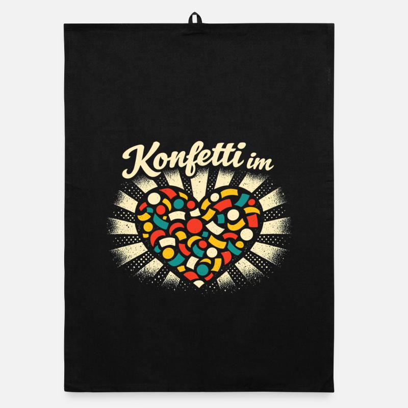 Konfetti Im Herzen - Süße Geschenkidee Organic Geschirrtuch