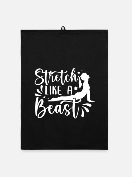 Pilates Enthusiasts Stretch Like A Beast Pilates - Organic Geschirrtuch - Schwarz - Vorne