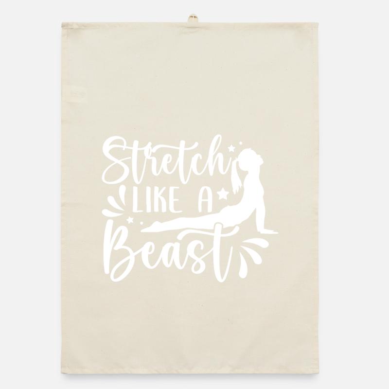 Pilates Enthusiasts Stretch Like A Beast Pilates Organic dish towel